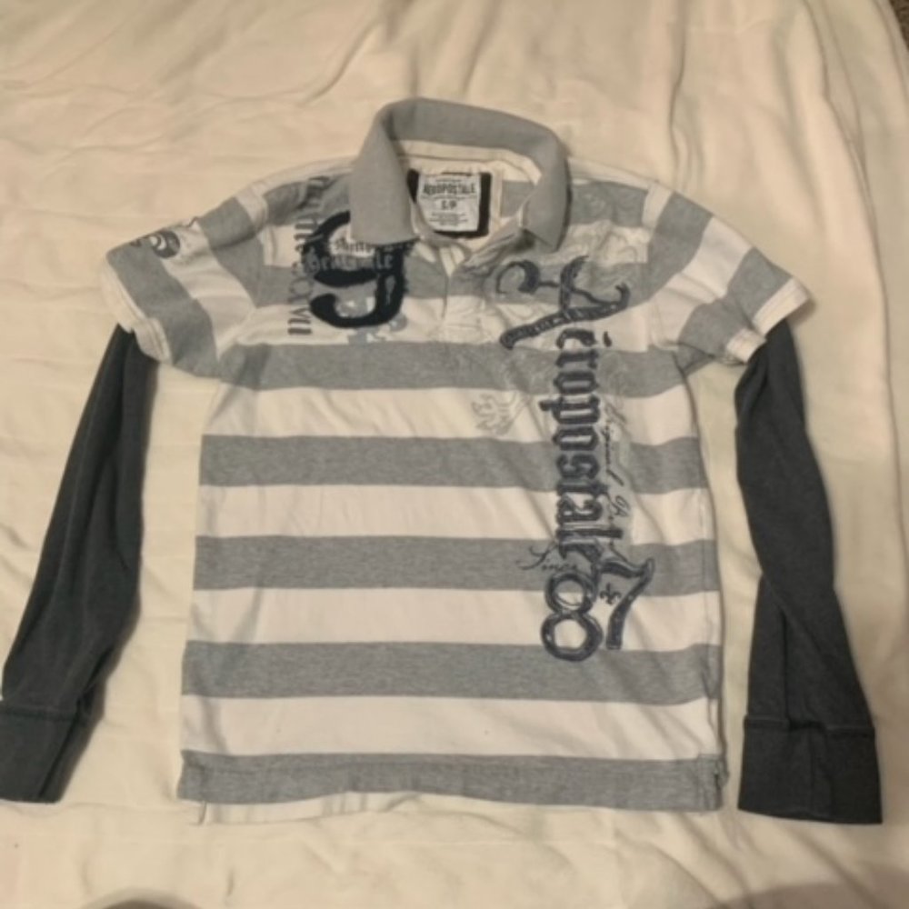 Aeropostale collared long sleeve shirt